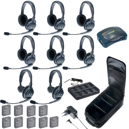 HUB 8-26 8 абонентов с гарнитурами 2 Single 6 Double Headsets, батареи, зарядное устройство и сумка