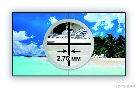 MU-46H LCD панель, сверхузкая рамка 2,75 мм, диагональ матрицы  46", разрешение 1920х1080, яркость -