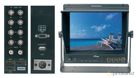 FM-10 MFT-V Портативный LCD монитор. Диагональ матрицы9,7"(4:3), разрешение 1024х768, яркость - 420