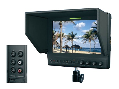 FM-07 WSM-V Портативный LCD монитор. Тип матрицы IPS7", разрешение 1280х800, яркость - 400 кд/м2