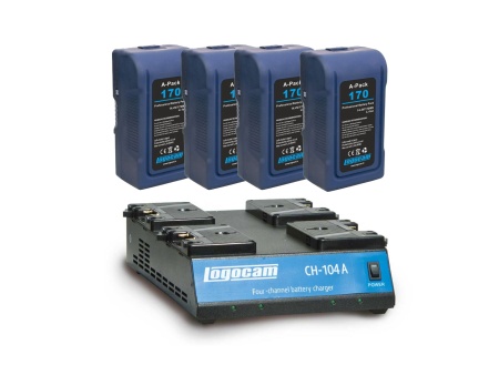 A-Kit 640 комплект : аккумуляторы A-Pack 160 -4 шт и зарядное устройство CH-104A