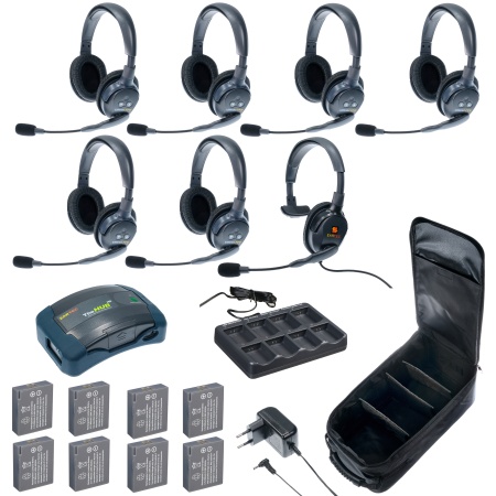 HUB 7-DMXS UltraLITE & HUB 7 абонентов с гарнитурами 6 Double 1 Max 4G Single, батареи и кейс в комп