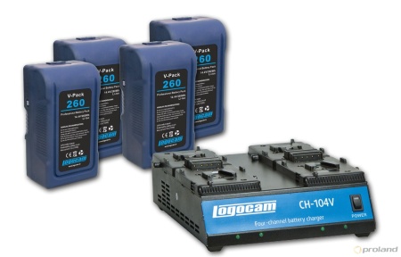 V-Kit Mega комплект : аккумуляторы V-Pack 260 - 4 шт и зарядное устройство CH-104V